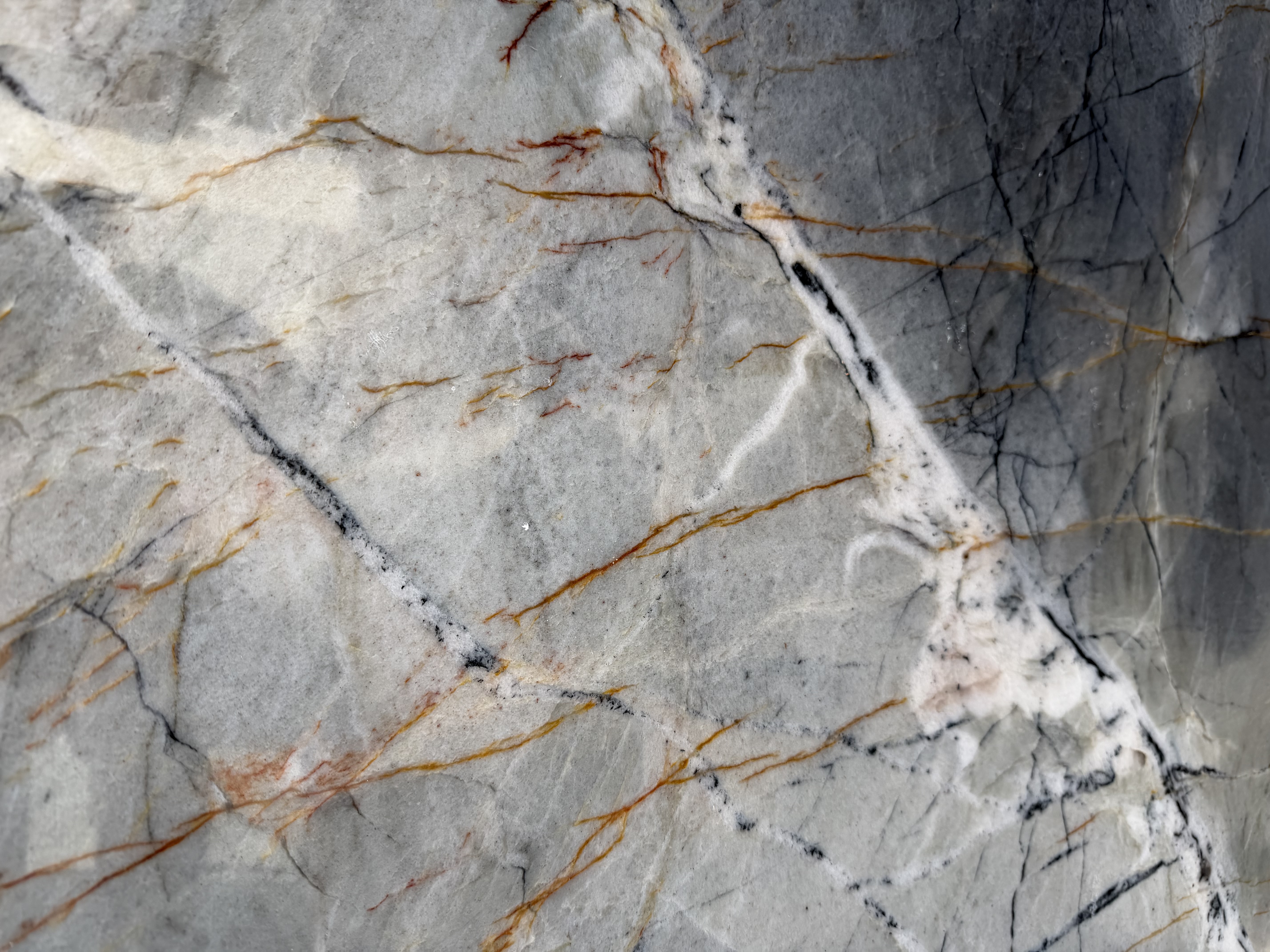 Close-up of the quartzite slab we chose for our backsplash